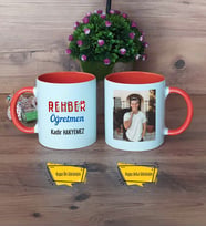 Rehber Öğretmen Kupa Bardak Turuncu Fotoğraflı Öğretmenler Günü Hediyesi
