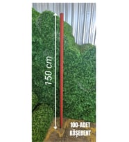 Köşebent Demir Sivri Antipaslı-( 30 x 30 ) -3mm 150 cmYükseklik (100-Adet) (Kırmızı)