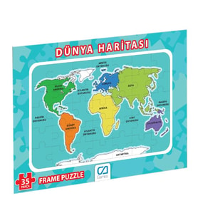 Dünya Haritası Frame Puzzle-35
