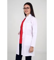 Uzun Boy Hakim Yaka Doktor Öğretmen Laboratuvar Önlüğü