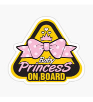 Arabada Prenses Bebek Var Sticker oto Etiket 18cm MD13