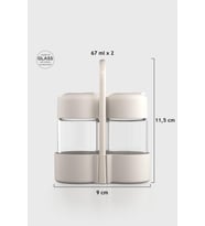Renga Rita 67 ml 2'li Cam Tuzluk ve Biberlik Seti 121015 Bej