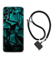General Mobile Gm 23 Kılıf Resimli Boyun Askılı İpli Desenli Silikon Green Prizmas 1348
