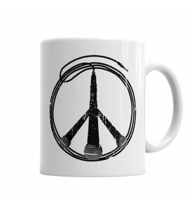Müzik Barış Peace  Kupa Bardak Porselen
