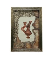 e38 EL İŞÇİLİĞİ KÜLT KABI - RİTON  KUMAŞ BOYAMA TABLO 70*50 CM -6440
