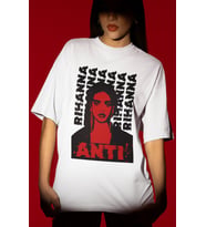 Tasarım Rihanna Anti Şarkıcı Baskılı Unisex Oversize Tişört