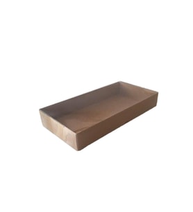 Asetat Kapaklı Karton Kutu 20X10X3 (25 Adet)  Kraft