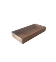 Asetat Kapaklı Karton Kutu 20X10X3 (25 Adet)  Kraft