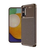 Xiaomi Poco X7 Pro Kılıf Auto Focus Karbon Kapak - Kahverengi