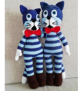 Çizmeli Kedi Amigurumi Organik Oyuncak