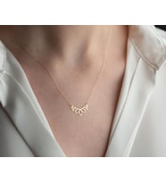 Kişiye Özel Tasarım Lotus Model Kolye 925K Gümüş (Gold)
