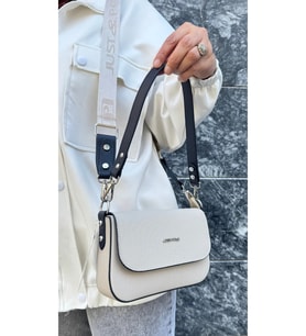 Just Polo Kadın Lakost Kumaş El Ve Omuz Çantası 236005MH (Lacivert-Taş-Sim)