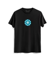 Ironman Resimli Baskılı   Siyah Tshirt