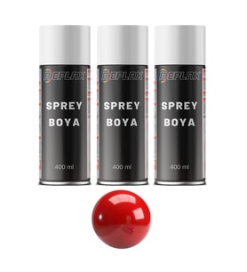 3 Adet Ral 3020 Trafik Kırmızı Sprey Boya 400 Ml.