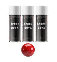 3 Adet Ral 3020 Trafik Kırmızı Sprey Boya 400 Ml.