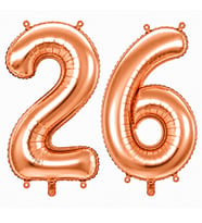 26 Rakam Folyo Balon Rose Gold Rengi (76 cm)