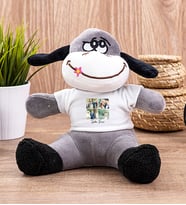 Kişiye Özel Dört Fotoğraflı Kupa Bardak Peluş Eşek (Model 1)