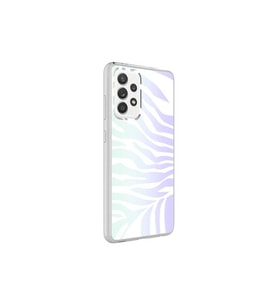 Samsung Galaxy A52 Uyumlu Kılıf Zore M-Blue Desenli Kapak (Siyah - Beyaz)