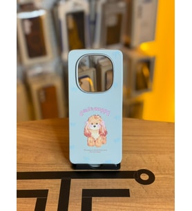 Redmi Note 14 Pro Plus Uyumlu Özel Tasarım Sevimli Figürlü Deri Dokulu Telefon Kılıfı (Açık Mavi)