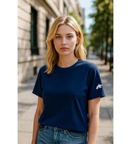 Kadın Bisiklet Yaka Basic Düz Kısa Kollu T-shirt