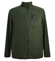 Erkek Büyük Beden Dik Yakalı Fermuarlı 122 Kg-172 Kg Arası İçin Uygun Bedenli Polar Sweat Mont (Yeşil)