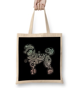 Poodle Mom Dog Mama 01 Bez Çanta Uzun Saplı