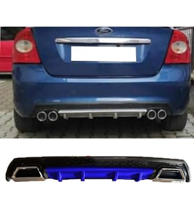 Ford Focus 2 Mavi Difüzör Çiftli Kare Egzoz Görünümlü D Tip Difizör 2004 - 2010