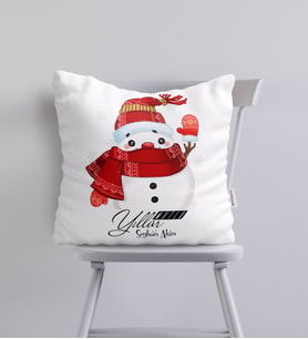BK Gift Kişiye Özel Yılbaşı Mutlu Yıllar Tasarımlı Yastık-4