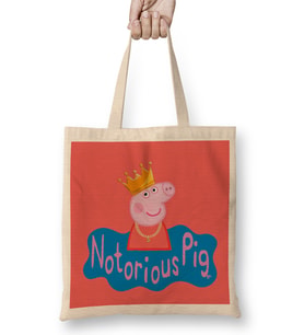 Notorious Peppa Pig 02 Bez Çanta Uzun Saplı