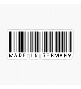 Made in Germany Araba Leptop Oto Sticker 13cm 4 Adet T