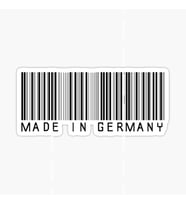 Made in Germany Araba Leptop Oto Sticker 13cm 4 Adet T