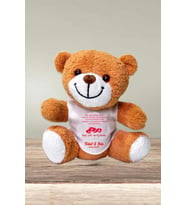 Basklı Peluş Ayı (Kahverengi)