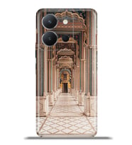 Vivo Y36 Kapak HD Renkli Dizayn Silikon Kılıf - Sanatsal Mimari