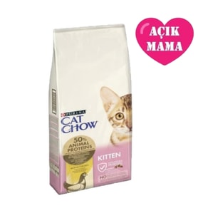 Cat Chow Kitten Tavuklu 1 kg Yavru Kedi Maması - Açık Paket