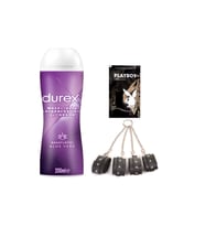 Durex Aloe Veralı 2in1 Masaj&Kayganlaştırıcılı Jel + Siyah Deri El&Ayak Kelepçesi + Hediye