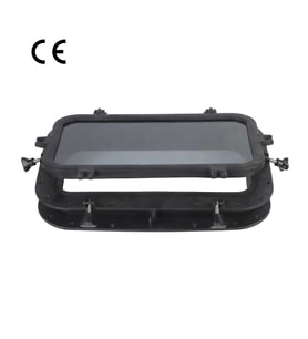 Sealux - Dikdörtgen Lumboz ABS Plastik Siyah (50x30cm): Füme Temperlenli Cam Est
