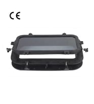 Sealux - Dikdörtgen Lumboz ABS Plastik Siyah (50x30cm): Füme Temperlenli Cam Est