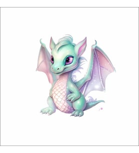 Sevimli Ejder Sticker 10 Duvar Sticker 30x25 CM