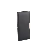 Kartvizit Albümü 4 Sıralı 192 Kartlık Business Card Album Vegan 12,5x26,5 cm (Siyah)