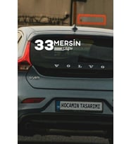 33 Mersin Silifke Plaka Kodlu Beyaz Araç Sticker Silifke İlçe Yazılı Mersin Özel Tasarım 40x8 cm Şehir ve İlçe Temalı Kaliteli Sticker