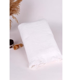 %100 Pamuk 75x140 Beyaz Banyo Havlusu