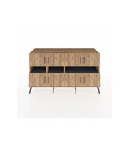 Kronos Konsol 8 Raflı 8 Kapaklı 176x59x99 Çam-Çam/Antrasit