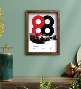 BK Gift Formula 1 Tasarımlı Doğal Masif Ahşap Çerçeveli Tablo 30x40cm-4