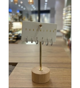 Yakemiyou Silver Halka Altılı Küpe