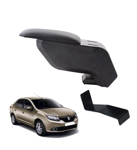 Renault Symbol 2021 Delmesiz Çelik Ayaklı Siyah Kolçak Kol Dayama
