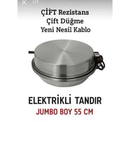 Jumbo Boy 55 Cm Elektrikli Tandır (Tatlı Gri)