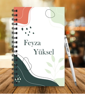 Kişiye Özel Ahşap Defter Kalem Seti