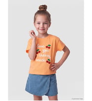 LCW Kids Turuncu Kız Çocuk Penye Tişört