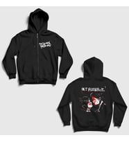 Presmono Unisex Siyah Revenge V2 My Chemical Romance Sırt Baskılı Fermuarlı Kapüşonlu Sweatshirt 517668tt