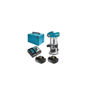 Makita DRT50RTJ Çift Akülü Freze (2x5.0Ah) (Mavi-Yeşil)